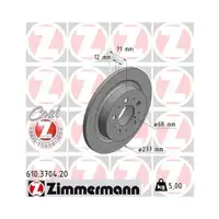 ZIMMERMANN 610.3704.20 Bremsscheiben 2 Stück für VOLVO