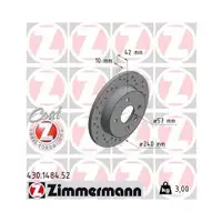 Original ZIMMERMANN 430.1484.52 Bremsscheiben 2 Stück für OPEL