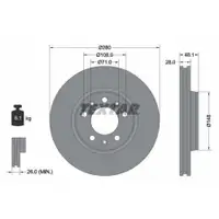 TEXTAR 92156903 Bremsscheiben 2 Stück vorne PEUGEOT