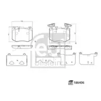 FEBI BILSTEIN 186406 Bremsbelagsatz für MERCEDES-BENZ