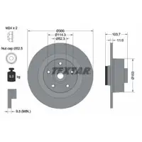 TEXTAR 92196103 Bremsscheiben 2 Stück hinten RENAULT