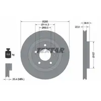TEXTAR 92148500 Bremsscheiben 2 Stück MITSUBISHI