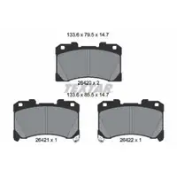 Bremsbelagsatz Scheibenbremse Textar 2642001 für Toyota Vorderachse