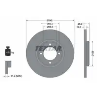 TEXTAR 92008200 Bremsscheiben 2 Stück vorne für FORD