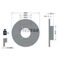 TEXTAR 92009200 Bremsscheiben 2 Stück vorne für RENAULT ARO DACIA