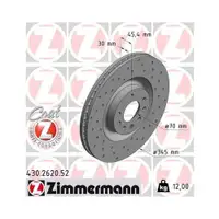 Original ZIMMERMANN 430.2620.52 Bremsscheiben 2 Stück für OPEL