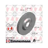 Zimmermann 440.3119.20 Bremsscheiben 2 Stück PEUGEOT