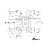 FEBI BILSTEIN 180899 Bremsbelagsatz