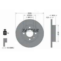 TEXTAR 92036103 Bremsscheiben 2 Stück RENAULT