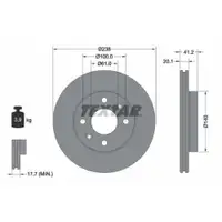 TEXTAR 92036203 Bremsscheiben 2 Stück RENAULT