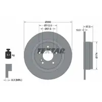 TEXTAR 92163303 Bremsscheiben 2 Stück MERCEDES-BENZ