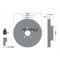 TEXTAR 92163503 Bremsscheiben 2 Stück vorne für MERCEDES-BENZ