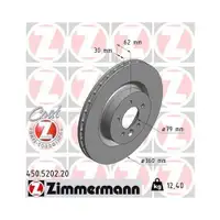 Zimmermann 450.5202.20 Bremsscheiben 2 Stück LAND ROVER