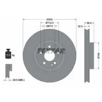 TEXTAR 92279403 Bremsscheiben 2 Stück vorne für MERCEDES-BENZ