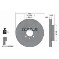 TEXTAR 92070600 Bremsscheiben 2 Stück ROVER