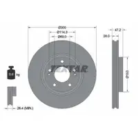TEXTAR 92166500 Bremsscheiben 2 Stück vorne für HYUNDAI