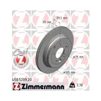Zimmermann 450.5209.20 Bremsscheiben 2 Stück LAND ROVER