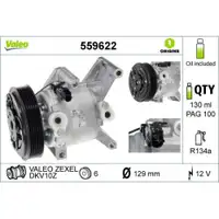 VALEO 559622 Kompressor MAZDA Mazda3 Axela 2003