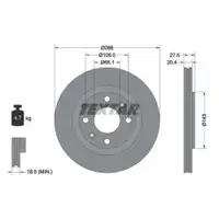 TEXTAR 92048103 Bremsscheiben 2 Stück PEUGEOT