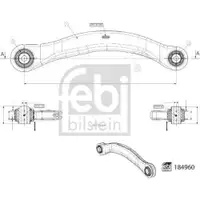 FEBI BILSTEIN 184960 Querlenker für AUDI