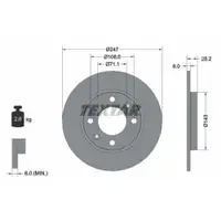 TEXTAR 92055003 Bremsscheiben 2 Stück PEUGEOT