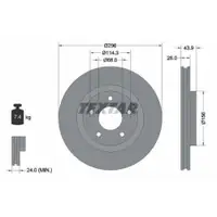 TEXTAR 92167403 Bremsscheiben 2 Stück NISSAN