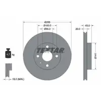 TEXTAR 92115603 Bremsscheiben 2 Stück TOYOTA