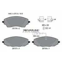 Bremsbelagsatz Scheibenbremse Textar 2673601 für Fiat Hinterachse