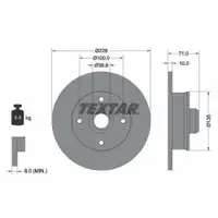 TEXTAR 92041803 Bremsscheiben 2 Stück VW