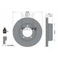 TEXTAR 92061300 Bremsscheiben 2 Stück vorne für LAND ROVER