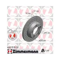 ZIMMERMANN 460.1570.20 Bremsscheiben 2 Stück PORSCHE