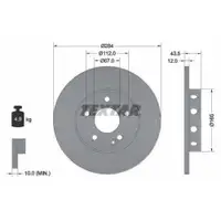 TEXTAR 92059303 Bremsscheiben 2 Stück MERCEDES-BENZ