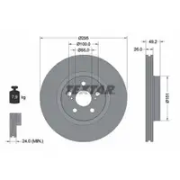 TEXTAR 92135603 Bremsscheiben 2 Stück TOYOTA