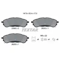 Bremsbelagsatz Scheibenbremse Textar 2269301 Q+ für Ford für Ford Australia
