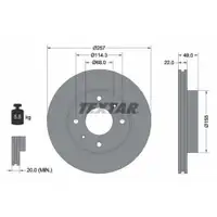 TEXTAR 92056300 Bremsscheiben 2 Stück vorne für NISSAN