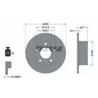 TEXTAR 92057503 Bremsscheiben 2 Stück AUDI