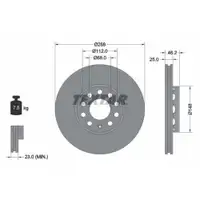 TEXTAR 92057605 Bremsscheiben 2 Stück vorne für AUDI