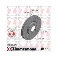 ZIMMERMANN 280.3158.52 Bremsscheiben 2 Stück für HONDA