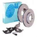 Blue Print Bremsenset Scheiben voll Bremsbeläge Warnkontakt hinten Picanto I BA