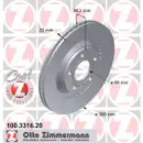 Zimmermann 100.3316.20 Bremsscheiben 2 Stück AUDI