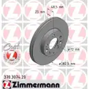 Zimmermann 370.3074.20 Bremsscheiben 2 Stück MAZDA