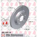 Zimmermann 600.3207.20 Bremsscheiben 2 Stück AUDI