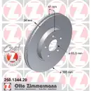 Zimmermann 250.1344.20 Bremsscheiben 2 Stück FORD