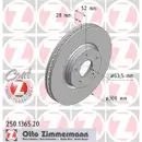 Zimmermann 250.1365.20 Bremsscheiben 2 Stück FORD