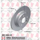Zimmermann 400.3662.20 Bremsscheiben 2 Stück MERCEDES-BENZ