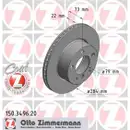 Zimmermann 150.3496.20 Bremsscheiben 2 Stück BMW