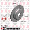 Zimmermann 150.2902.20 Bremsscheiben 2 Stück BMW