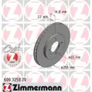 Zimmermann 600.3250.20 Bremsscheiben 2 Stück VW
