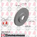 Zimmermann 200.2525.20 Bremsscheiben 2 Stück NISSAN