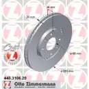 Zimmermann 440.3106.20 Bremsscheiben 2 Stück CITROËN